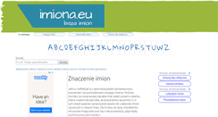 Desktop Screenshot of imiona.eu